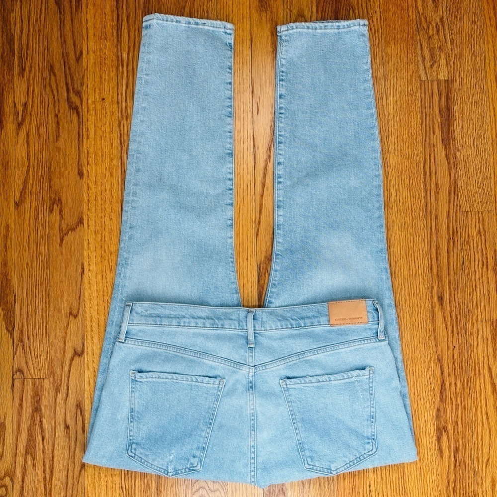 CITIZENS OF HUMANITY Olivia High Rise Light Wash Slim Straight Leg  Ankle Jeans - Picture 16 of 16